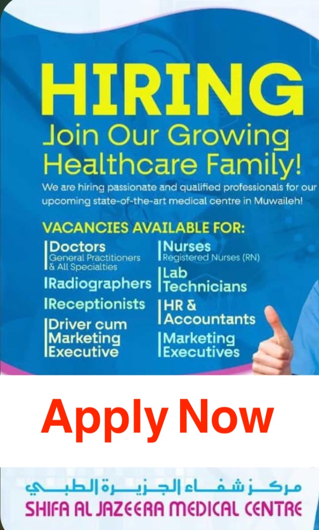 Job Vacancies in Sharjah – Apply Now at Shifa Al Jazeera